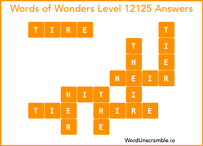 Words of Wonders Level 12125 Answers