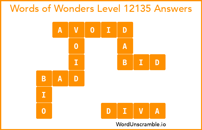 Words of Wonders Level 12135 Answers