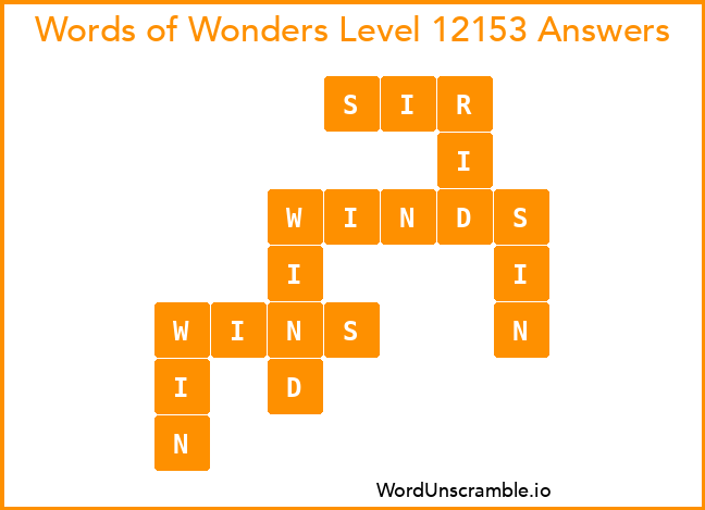 Words of Wonders Level 12153 Answers