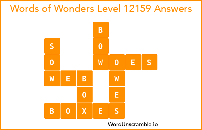 Words of Wonders Level 12159 Answers