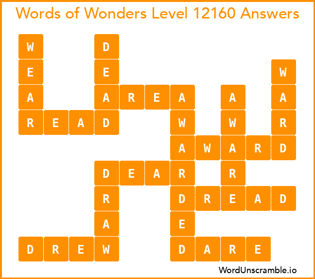 Words of Wonders Level 12160 Answers