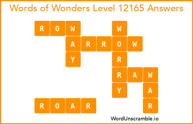 Words of Wonders Level 12165 Answers