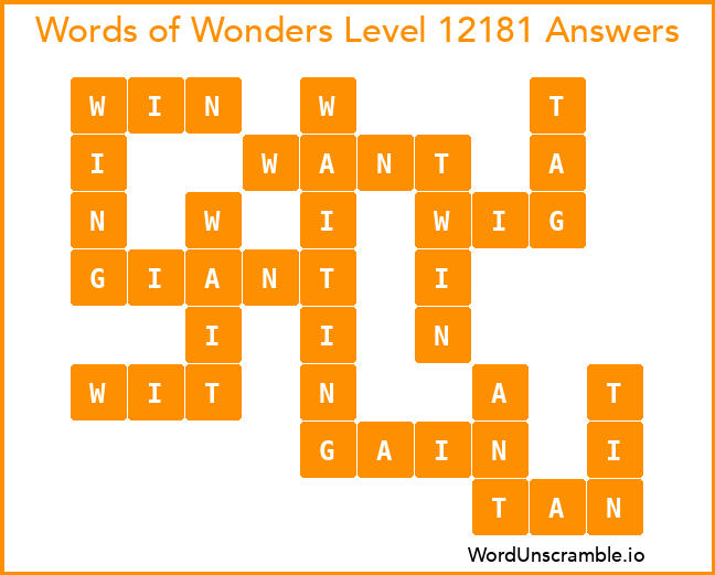 Words of Wonders Level 12181 Answers
