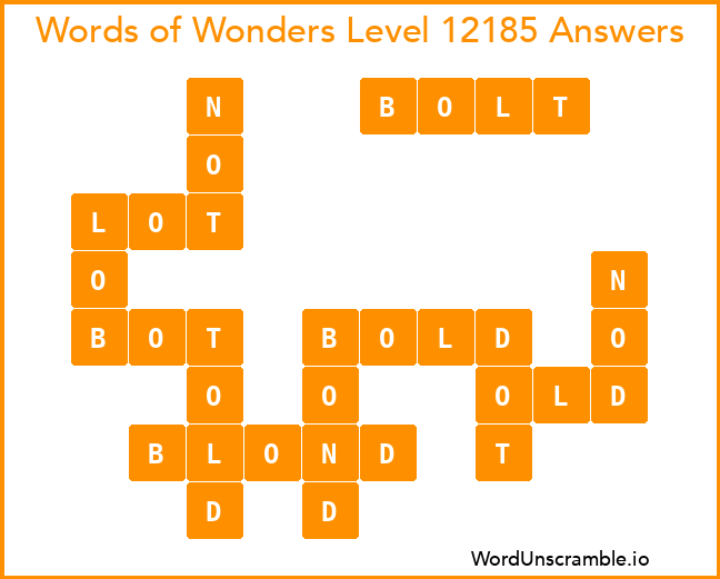 Words of Wonders Level 12185 Answers