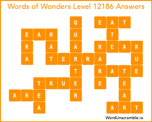 Words of Wonders Level 12186 Answers