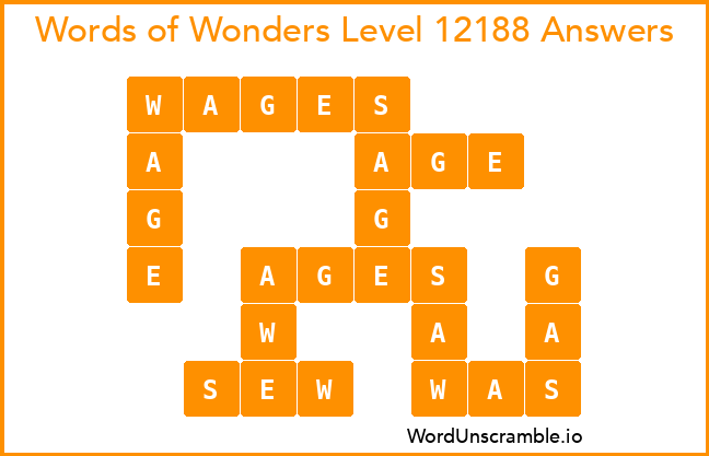 Words of Wonders Level 12188 Answers