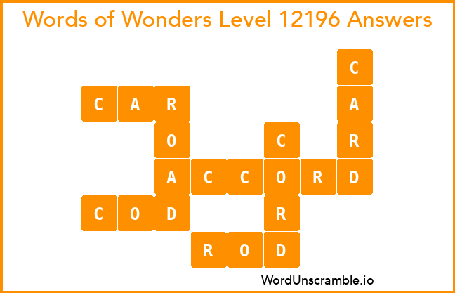 Words of Wonders Level 12196 Answers