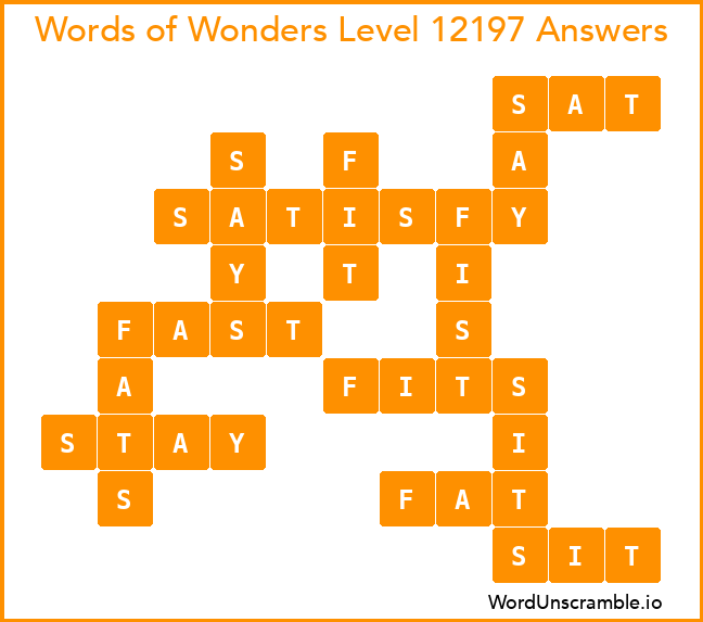 Words of Wonders Level 12197 Answers