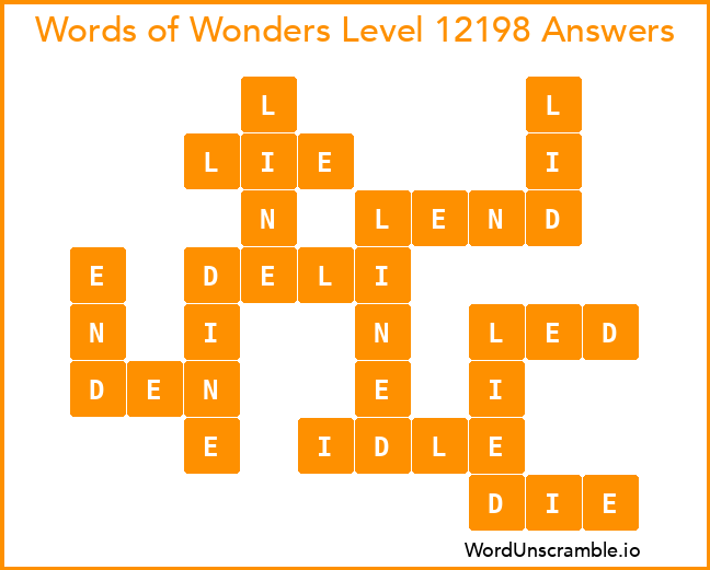 Words of Wonders Level 12198 Answers