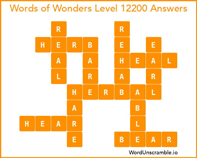 Words of Wonders Level 12200 Answers
