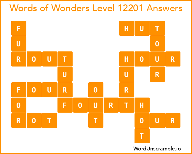 Words of Wonders Level 12201 Answers