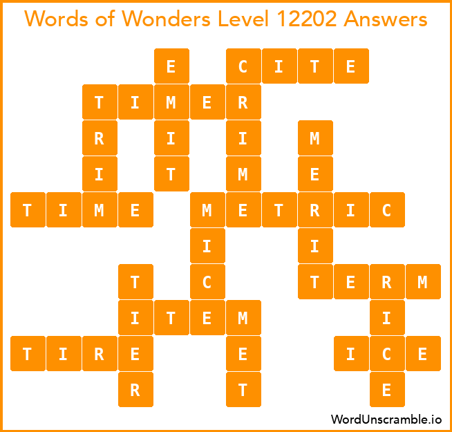 Words of Wonders Level 12202 Answers