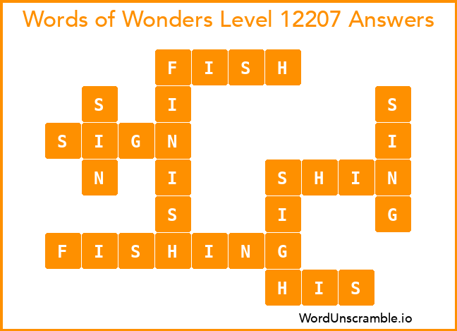 Words of Wonders Level 12207 Answers