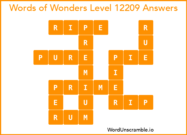 Words of Wonders Level 12209 Answers