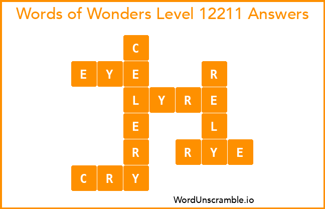 Words of Wonders Level 12211 Answers