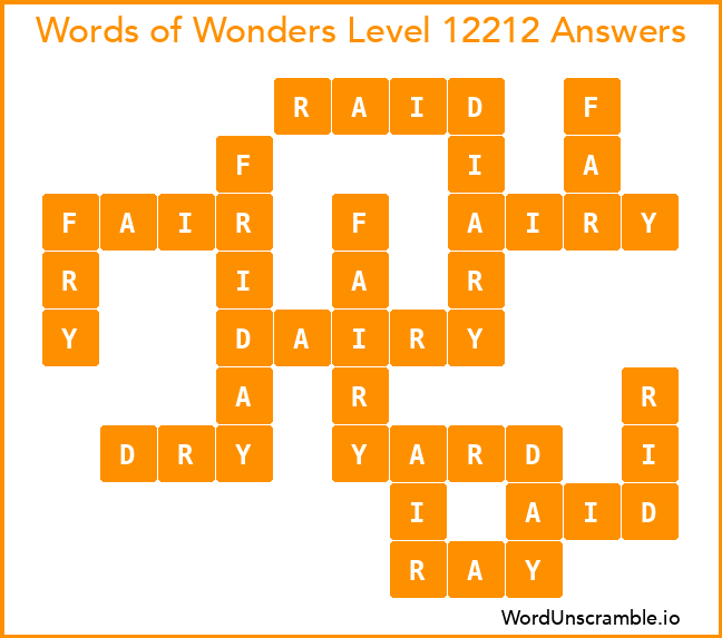 Words of Wonders Level 12212 Answers