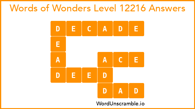 Words of Wonders Level 12216 Answers