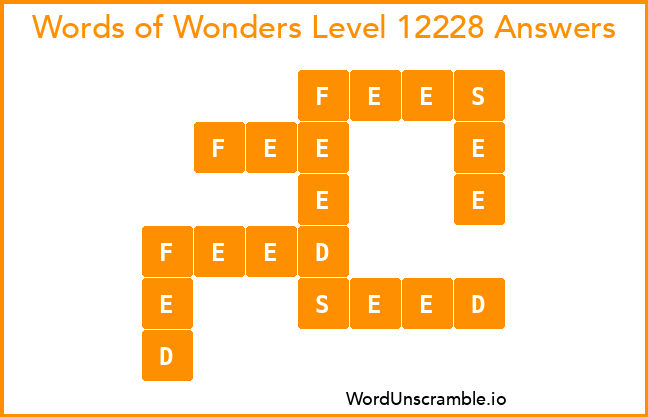 Words of Wonders Level 12228 Answers