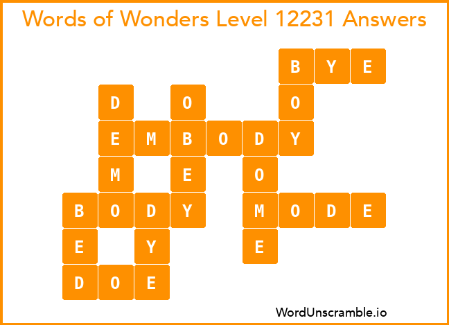 Words of Wonders Level 12231 Answers