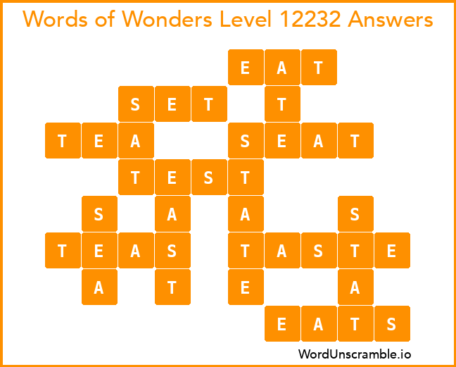 Words of Wonders Level 12232 Answers