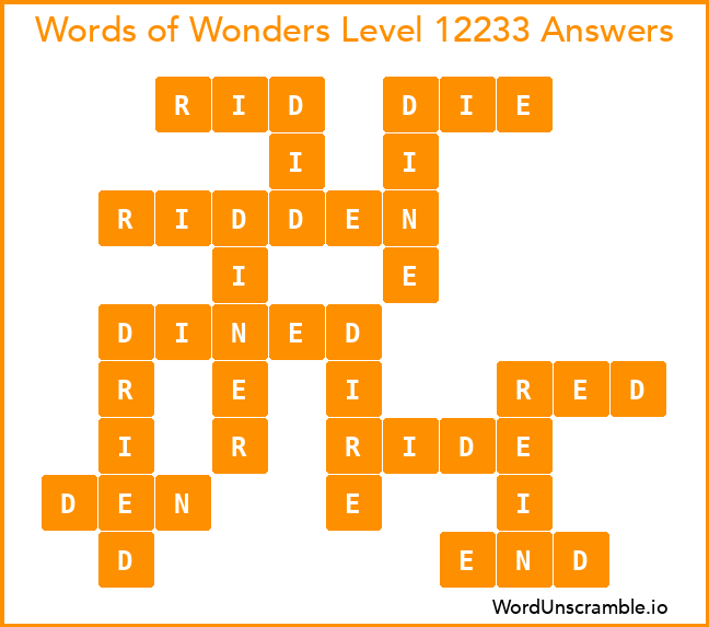 Words of Wonders Level 12233 Answers