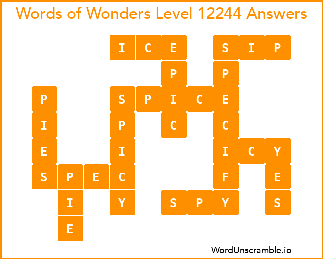 Words of Wonders Level 12244 Answers