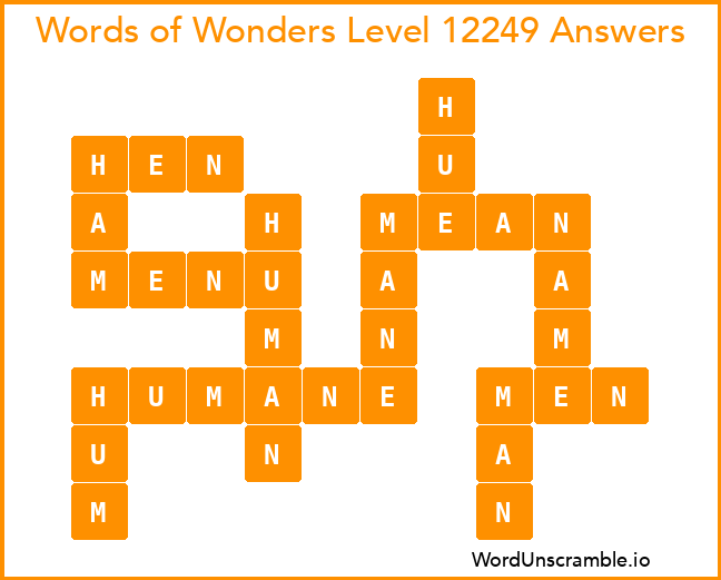 Words of Wonders Level 12249 Answers