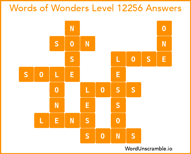 Words of Wonders Level 12256 Answers