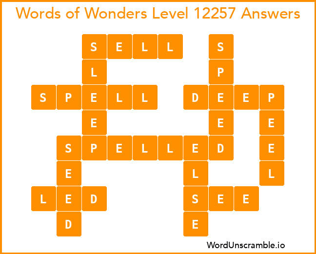 Words of Wonders Level 12257 Answers