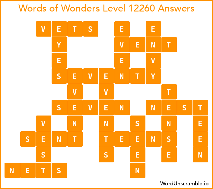 Words of Wonders Level 12260 Answers