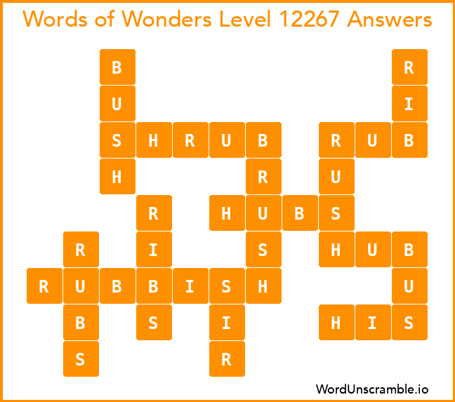 Words of Wonders Level 12267 Answers