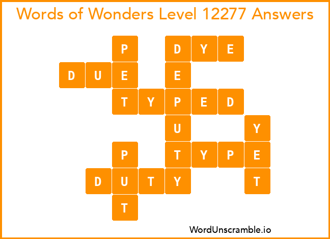 Words of Wonders Level 12277 Answers