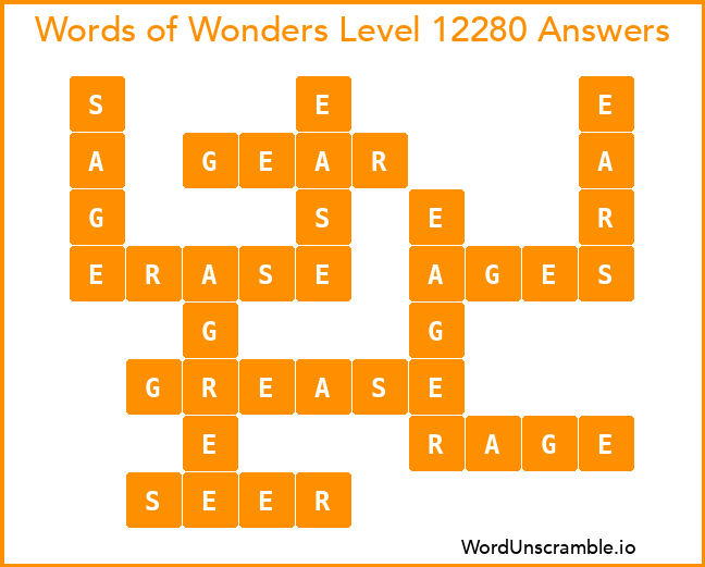 Words of Wonders Level 12280 Answers