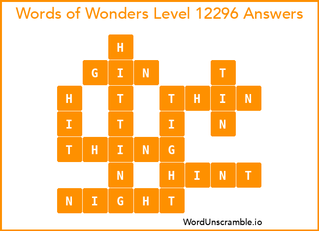 Words of Wonders Level 12296 Answers