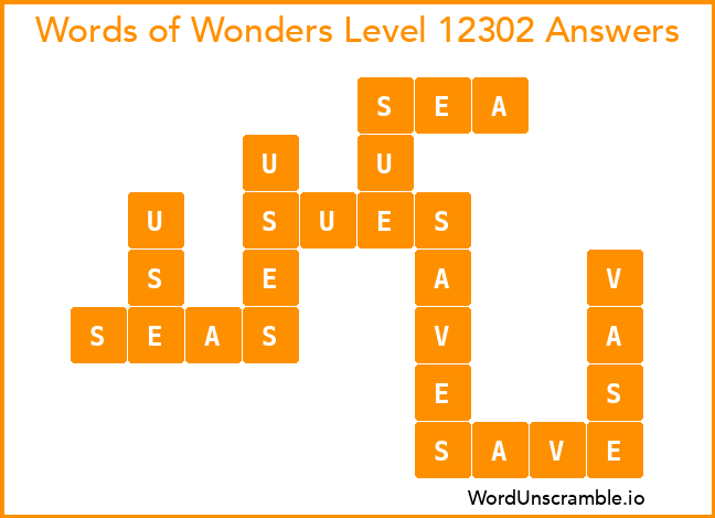 Words of Wonders Level 12302 Answers