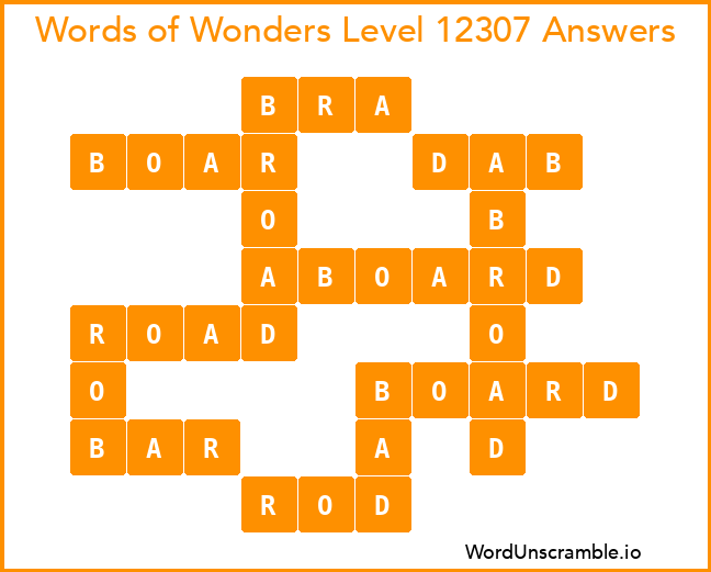 Words of Wonders Level 12307 Answers