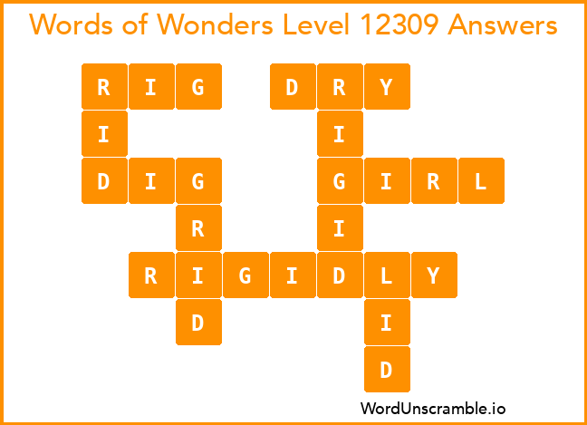 Words of Wonders Level 12309 Answers
