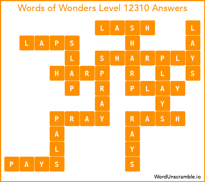 Words of Wonders Level 12310 Answers