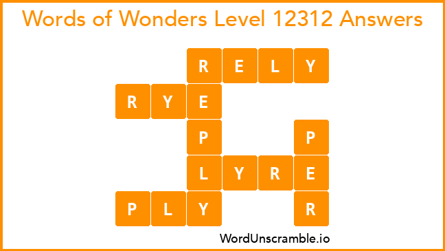Words of Wonders Level 12312 Answers