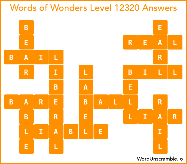 Words of Wonders Level 12320 Answers