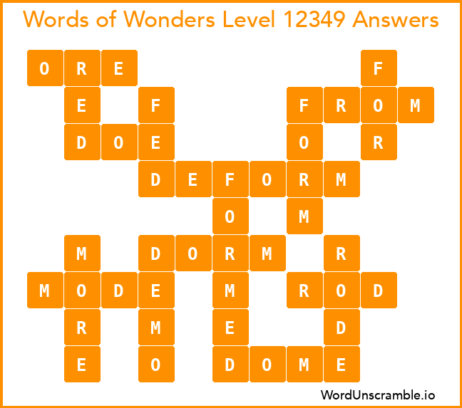 Words of Wonders Level 12349 Answers