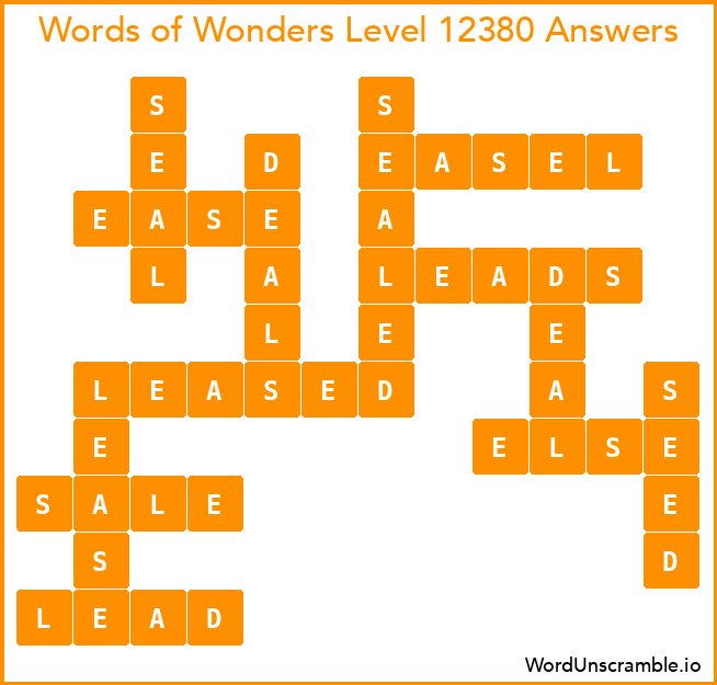 Words of Wonders Level 12380 Answers