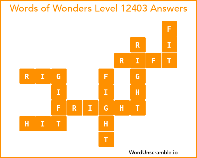Words of Wonders Level 12403 Answers
