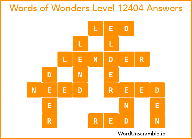 Words of Wonders Level 12404 Answers