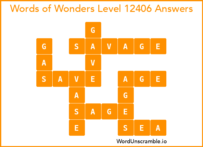 Words of Wonders Level 12406 Answers