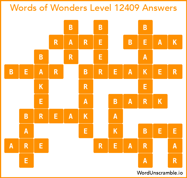 Words of Wonders Level 12409 Answers