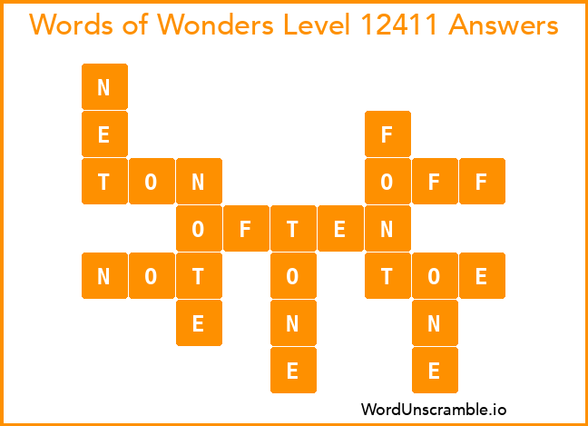 Words of Wonders Level 12411 Answers