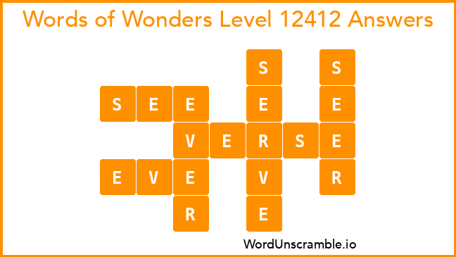 Words of Wonders Level 12412 Answers