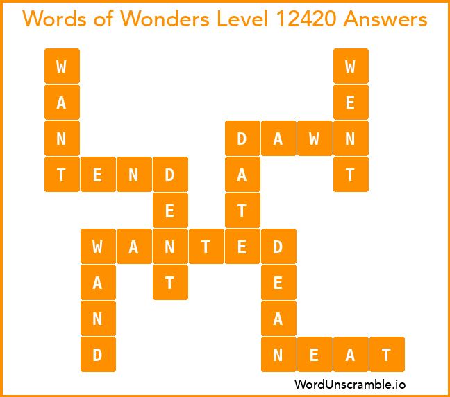 Words of Wonders Level 12420 Answers