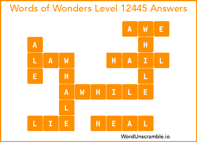 Words of Wonders Level 12445 Answers